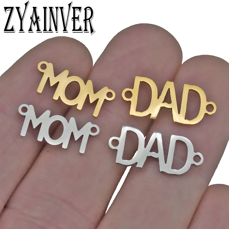 5pcs Stainless Steel Gold MOM DAD Word Letter Family Charm Pendants Jewelry Making Necklace Bracelet DIY Handmade Craft Findings 
5pcs Stainless Steel Gold MOM DAD Word Letter Family Charm Pendants Jewelry Making Necklace Bracelet DIY Handmade Craft Findings