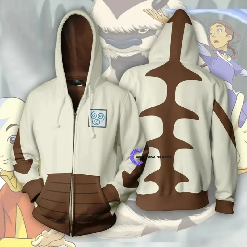 Новинка 2020 Аватар капюшон для косплея Last Airbender APPA повседневная толстовка на