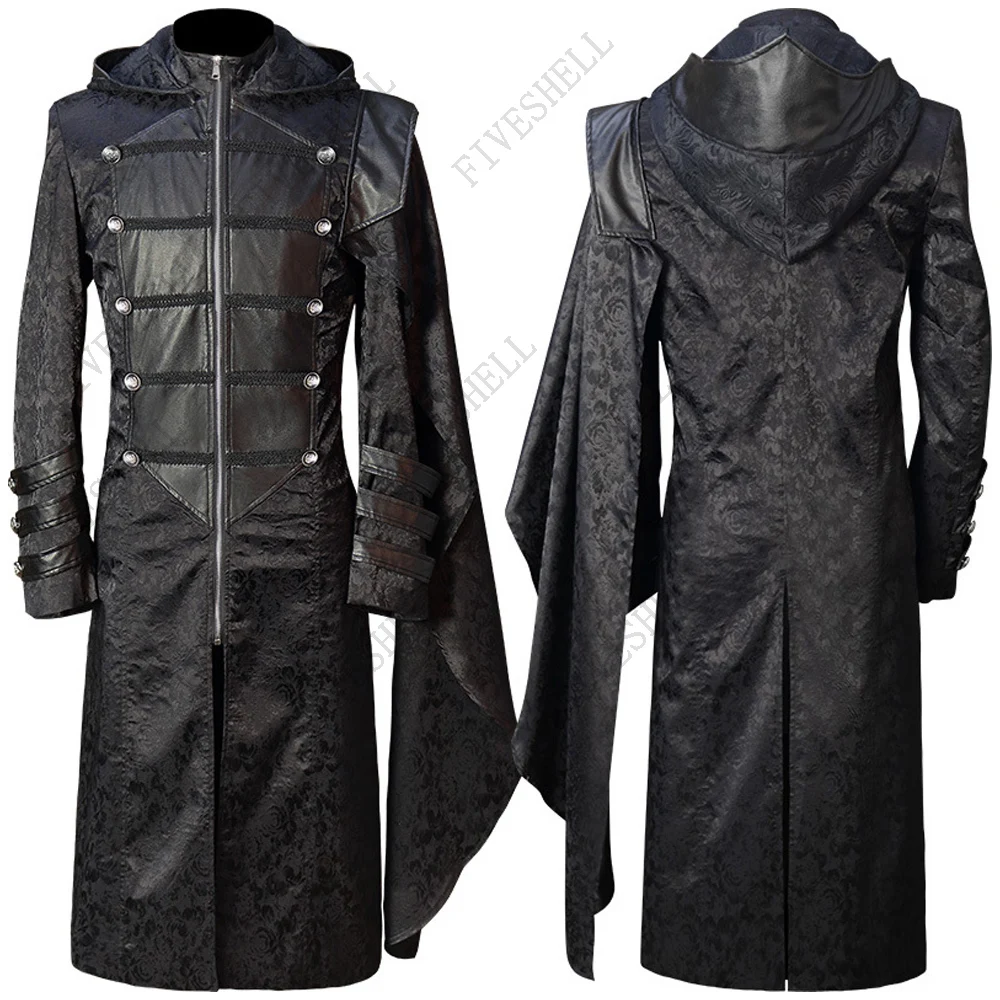 Medieval Cosplay Costumes Halloween Carnival Steampunk Pirate Hoodies Jackets Black Long Trench One Shoulder Cape Viking S-5XL
Medieval Cosplay Costumes Halloween Carnival Steampunk Pirate Hoodies Jackets Black Long Trench One Shoulder Cape Viking S-5XL