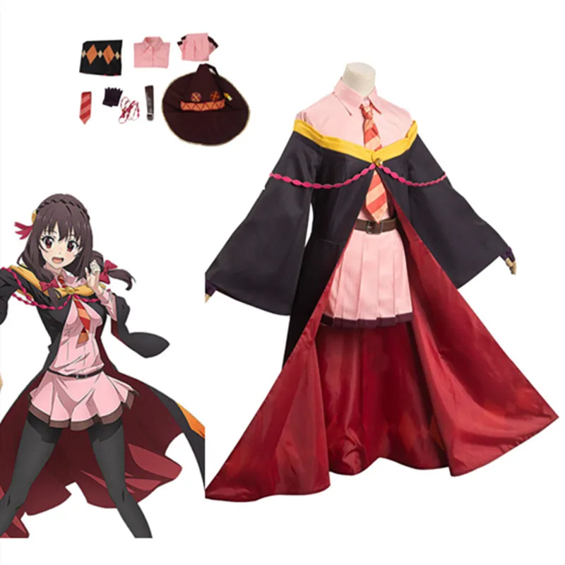 Megumin Косплей Аниме Kono Subarashii Sekai ni Bakuen wo костюм платье головной убор наряды на Хэллоуин Карнавал женский костюм
Megumin Косплей Аниме Kono Subarashii Sekai ni Bakuen wo костюм платье головной убор наряды на Хэллоуин Карнавал женский костюм