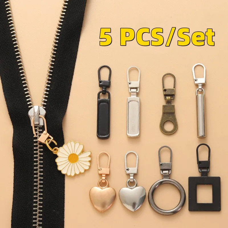5PCS/Set Metal Zipper Puller Detachable Sewing Kit Universal Instant Repair Kit Zipper Sliders Head Repair Kit New Sewing Tools
5PCS/Set Metal Zipper Puller Detachable Sewing Kit Universal Instant Repair Kit Zipper Sliders Head Repair Kit New Sewing Tools
