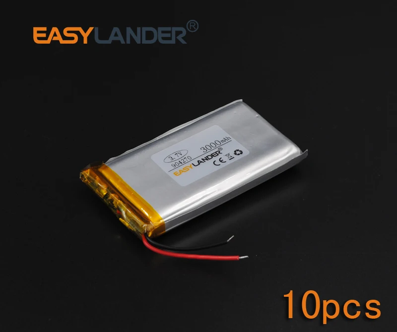 10pcs/Lot 3.7V 3000mAh 904270 Rechargeable li Polymer Li-ion Battery For Flash lighting Oticon Streamer safety lamp 094270
10pcs/Lot 3.7V 3000mAh 904270 Rechargeable li Polymer Li-ion Battery For Flash lighting Oticon Streamer safety lamp 094270