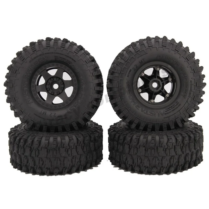 4pcs 2.2 inch Wheel Tires Set Beadlock Rims 130*46MM for RC Rock Crawler car 1/10 RC Crawler Wraith RR10 SCX10 Jeep Wrangler
4pcs 2.2 inch Wheel Tires Set Beadlock Rims 130*46MM for RC Rock Crawler car 1/10 RC Crawler Wraith RR10 SCX10 Jeep Wrangler