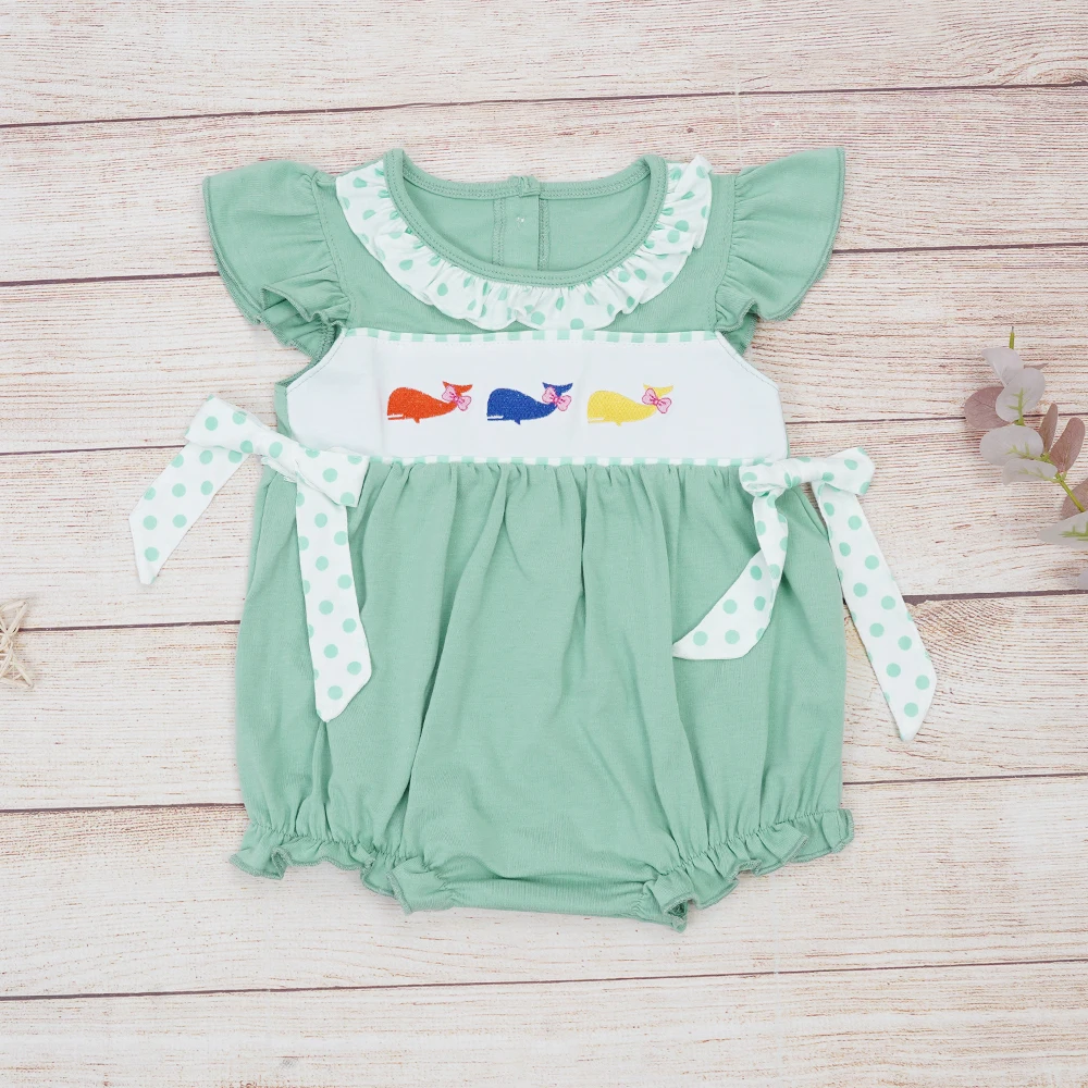 New Born 0-3T Romper Babi Girls Clothes Whale Embroidery Bodysuit Bow Outfits Sleeve Bubble Green One Piece Shorts Dots Jumpsuit 
New Born 0-3T Romper Babi Girls Clothes Whale Embroidery Bodysuit Bow Outfits Sleeve Bubble Green One Piece Shorts Dots Jumpsuit
