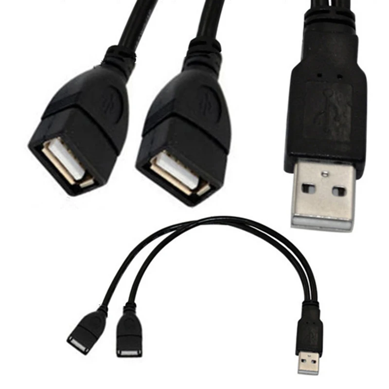 USB 2.0 A 1 Male To 2 Dual USB Female Data Hub Power Adapter Y Splitter USB Charging Power Cable Cord Extension Cable
USB 2.0 A 1 Male To 2 Dual USB Female Data Hub Power Adapter Y Splitter USB Charging Power Cable Cord Extension Cable