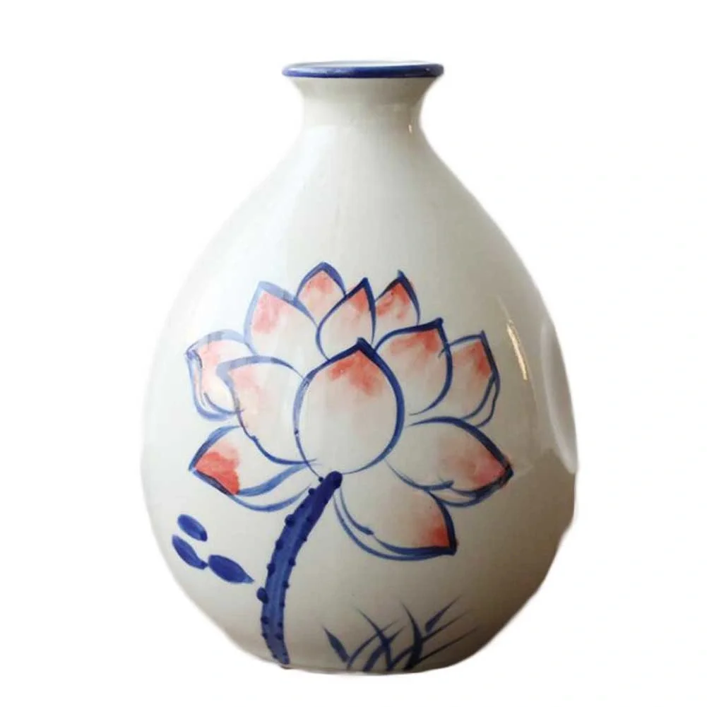 500ml Hand Painted Ceramic Wine Jar Antique Style Empty Wine Jug Chinese Style Lotus Flower Wine Bottle Small Wine Vase
500ml Hand Painted Ceramic Wine Jar Antique Style Empty Wine Jug Chinese Style Lotus Flower Wine Bottle Small Wine Vase