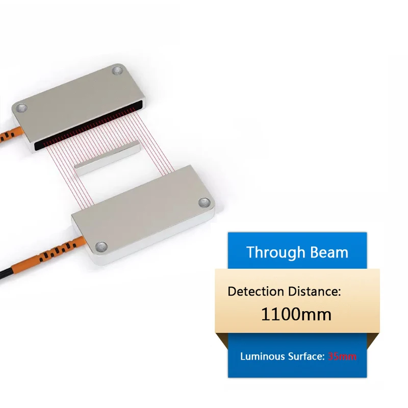 35MM Industrial Flat Beam Array Fiber Optic Sensor Object Presence Detection Wide Area Fiber Amplifier Sensor High Quality 24V
35MM Industrial Flat Beam Array Fiber Optic Sensor Object Presence Detection Wide Area Fiber Amplifier Sensor High Quality 24V