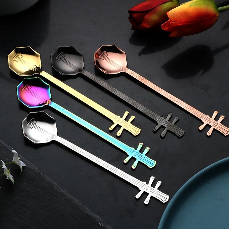 Coffee Teaspoons,5Pcs Stainless Steel Musical Coffee Spoons Teaspoons Mixing Spoons Sugar Spoon Titanium Plated Spoon
Coffee Teaspoons,5Pcs Stainless Steel Musical Coffee Spoons Teaspoons Mixing Spoons Sugar Spoon Titanium Plated Spoon