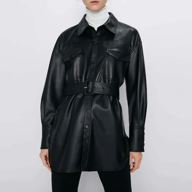 Punk Faux Leather Jacket with Belt Women Fashion Cool Jacket Streetwear Spring Autumn Motorcycle Coat Full Sleeve Solid Colors
Punk Faux Leather Jacket with Belt Women Fashion Cool Jacket Streetwear Spring Autumn Motorcycle Coat Full Sleeve Solid Colors