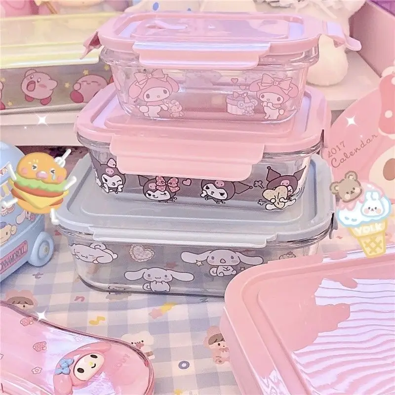 Kawaii Sanrio Kuromi Cinnamoroll Glass Sealed Lunch Box Student Cute Cartoon Preservation Box Food Sealed Student with Lunch Box
Kawaii Sanrio Kuromi Cinnamoroll Glass Sealed Lunch Box Student Cute Cartoon Preservation Box Food Sealed Student with Lunch Box