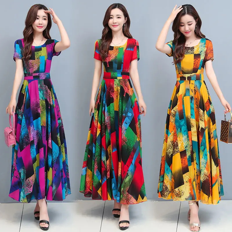 Long Women Slim Waist A-word Dress 2023 Summer New Short-Sleeved Fashion Multicolor Optional Dress
Long Women Slim Waist A-word Dress 2023 Summer New Short-Sleeved Fashion Multicolor Optional Dress