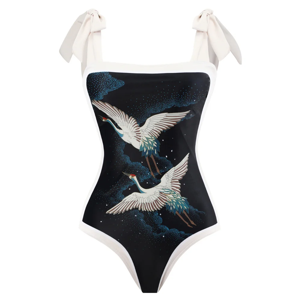 One-Piece Swimsuit for Women Sexy Cut-out Swimwear Halter Bikinis Retro Print Bathing Suit Hollow Backless Swimwear Beach Wear
One-Piece Swimsuit for Women Sexy Cut-out Swimwear Halter Bikinis Retro Print Bathing Suit Hollow Backless Swimwear Beach Wear