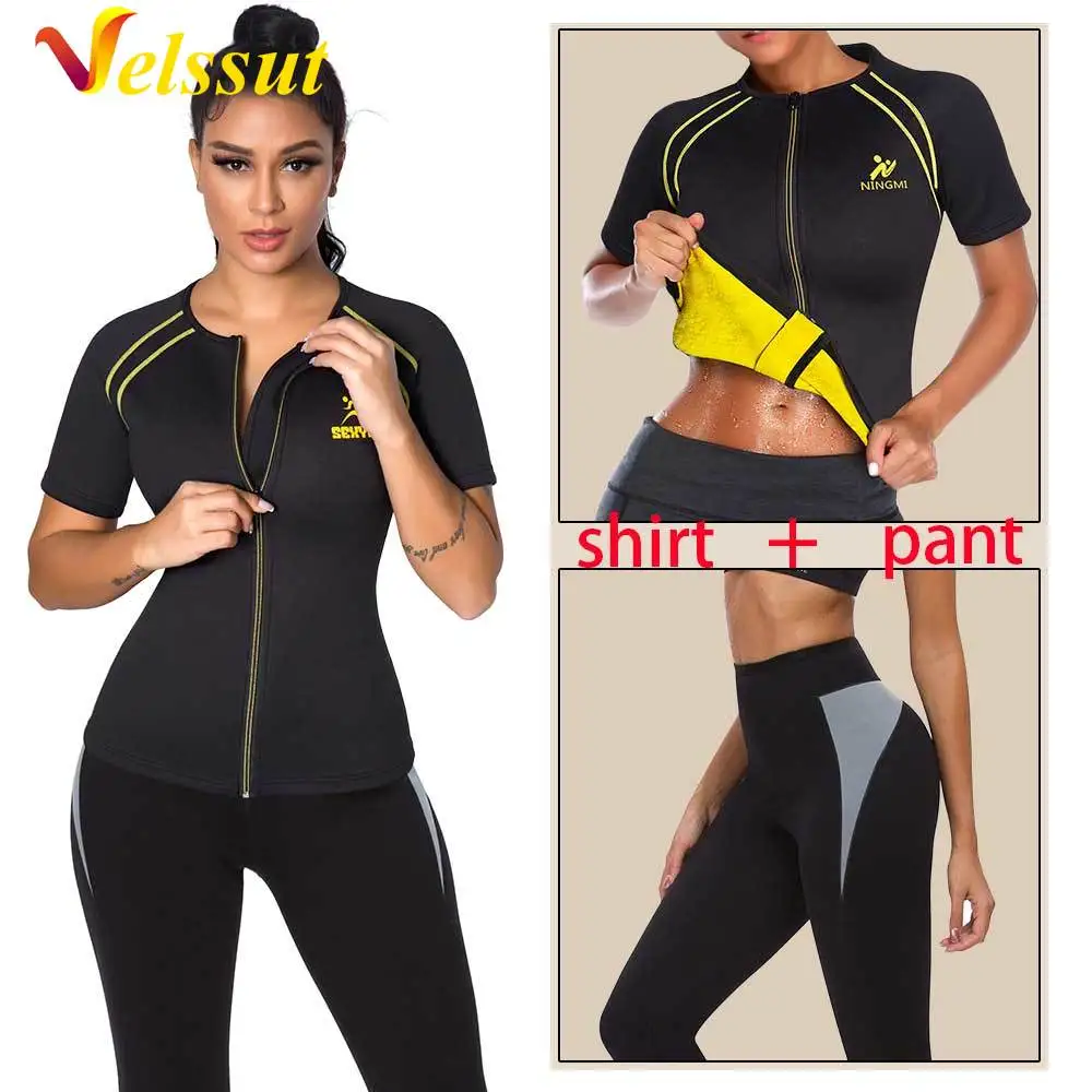 Velssut Women Sauna Set Weight Loss Suit Neoprene Tank Top Pants Sweat Legging Body Shapers Shirt Yoga Body Shaper Waist Trainer
Velssut Women Sauna Set Weight Loss Suit Neoprene Tank Top Pants Sweat Legging Body Shapers Shirt Yoga Body Shaper Waist Trainer