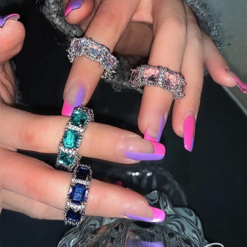 Luxury Colorful Gemstone Full Rhinestones Ring Fashion High-end Wedding Banquet Jewelry for Women Exquisite Birthday Gifts
Luxury Colorful Gemstone Full Rhinestones Ring Fashion High-end Wedding Banquet Jewelry for Women Exquisite Birthday Gifts