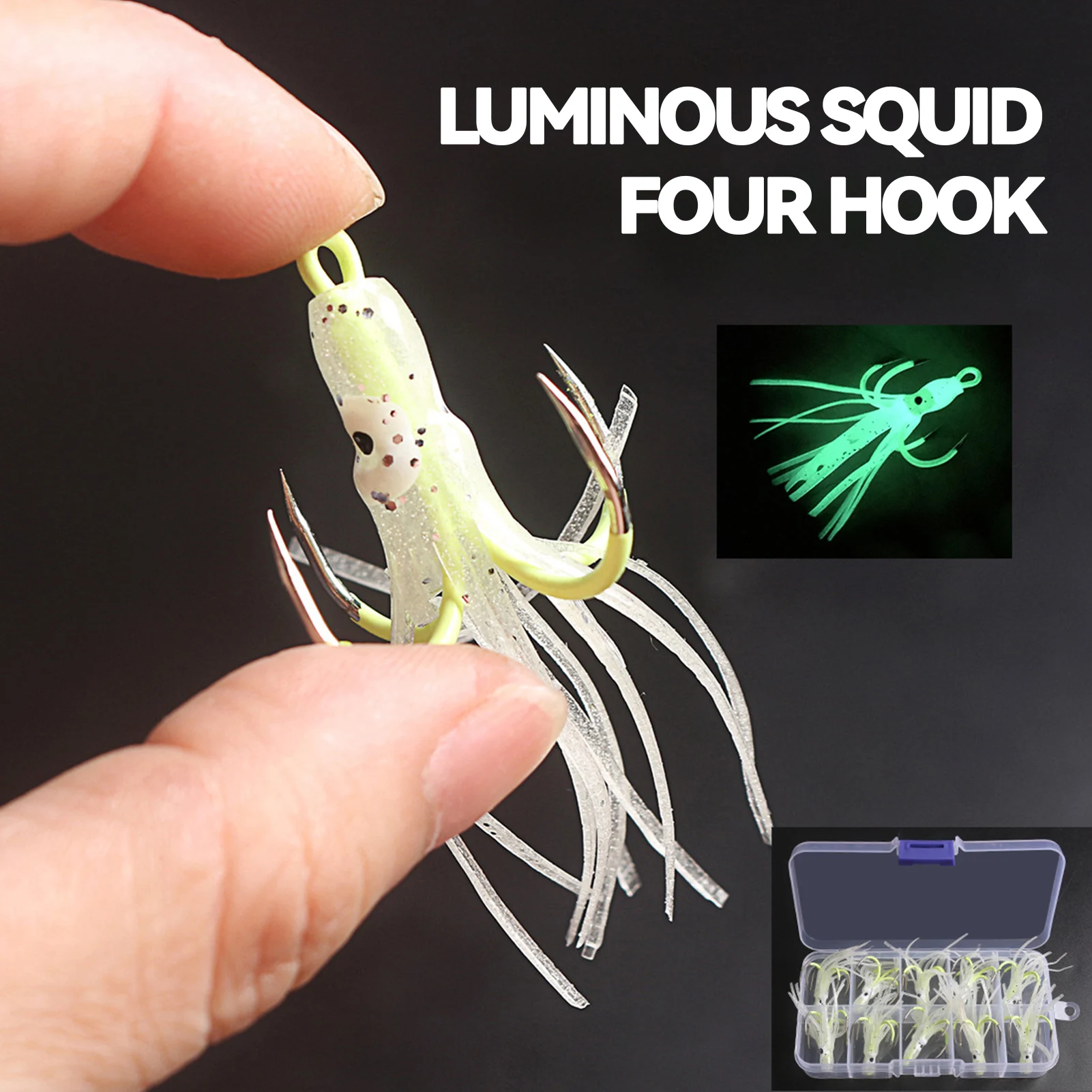 10Pcs Fishing Soft Bait Luminous Squid Lure 6cm 2.3g with Barbed Fishhook For Sea Fishing Boat Fishing Wobblers Bait Rockfishing
10Pcs Fishing Soft Bait Luminous Squid Lure 6cm 2.3g with Barbed Fishhook For Sea Fishing Boat Fishing Wobblers Bait Rockfishing