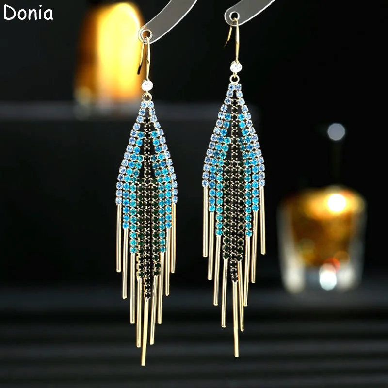 Donia Jewelry Donia Jewelry Fashion tassel Long Earrings Cute copper micro Mosaic AAA zircon geometric earrings
Donia Jewelry Donia Jewelry Fashion tassel Long Earrings Cute copper micro Mosaic AAA zircon geometric earrings