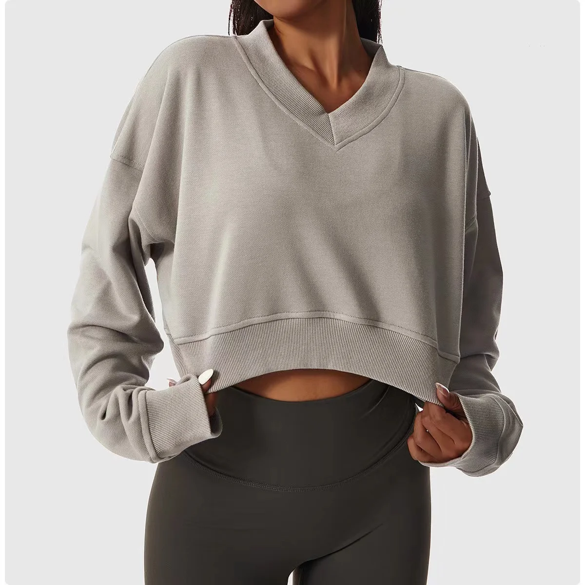 Women Loose Casual Long Sleeve Crop Top Fitness Workout High Elasticity Crew Neck Sweatshirts Gym Running Yoga Sport Shirt
Women Loose Casual Long Sleeve Crop Top Fitness Workout High Elasticity Crew Neck Sweatshirts Gym Running Yoga Sport Shirt