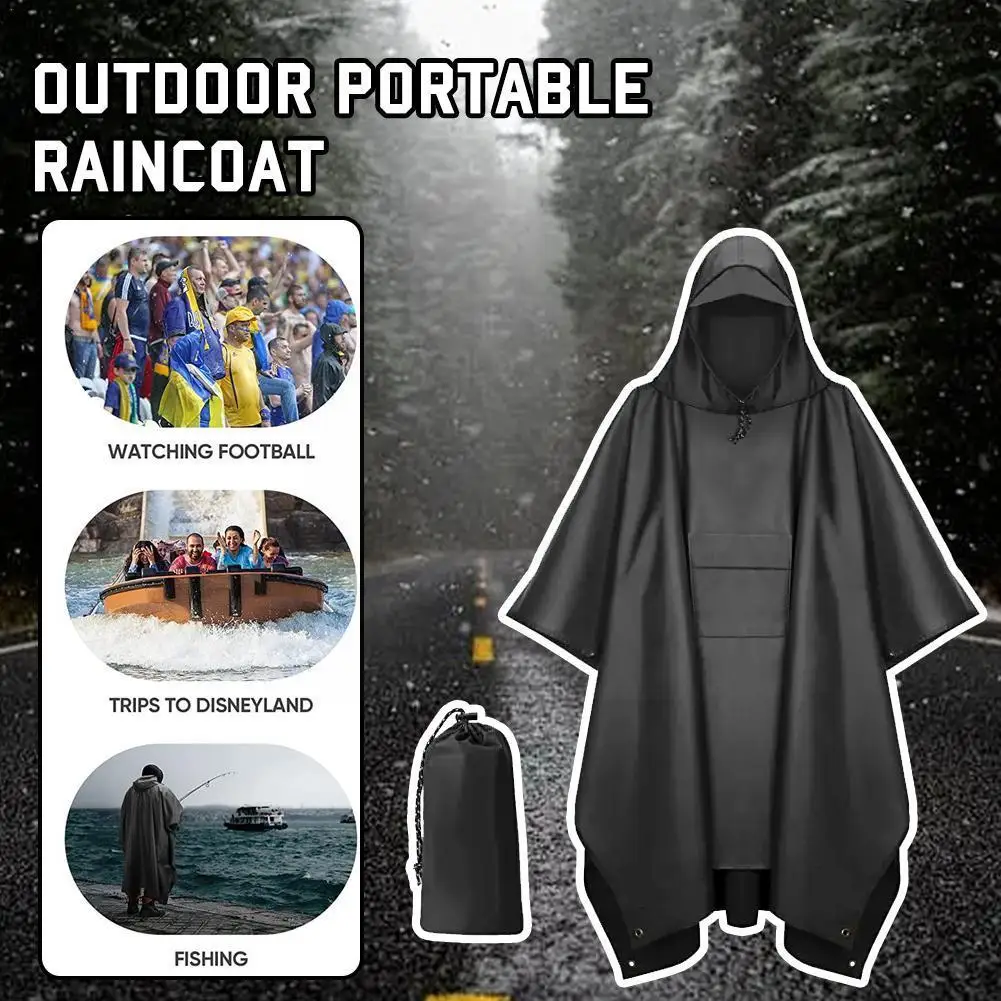 Outdoor Hooded Rain Po Ncho For Adult With Pocket, Waterproof Lightweight Unisex Raincoat Jacket 3 In 1 Multifunctional Rai V4W0
Outdoor Hooded Rain Po Ncho For Adult With Pocket, Waterproof Lightweight Unisex Raincoat Jacket 3 In 1 Multifunctional Rai V4W0