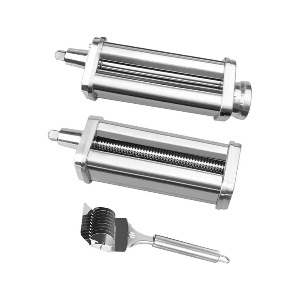3pcs/Set Pasta Maker 304 Stainless Steel Noodle Press Kitchen Pasta Roller Attachment Replacement for KitchenAid Stand Mixer
3pcs/Set Pasta Maker 304 Stainless Steel Noodle Press Kitchen Pasta Roller Attachment Replacement for KitchenAid Stand Mixer