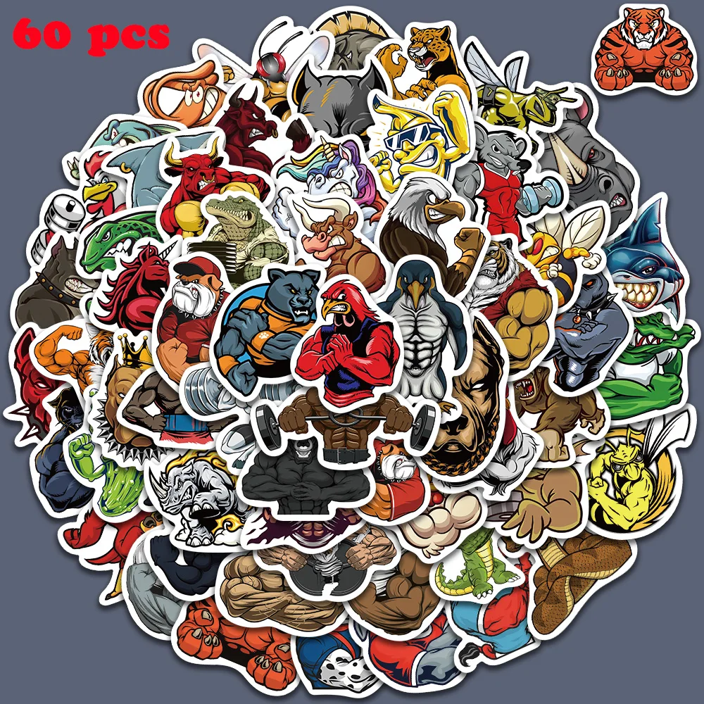 10/60pcs Bodybuil Muscle Animal Stickers Funny Graffiti Decals for Laptop Luggage Phone Guitar Motorcycle Helmet Stickers
10/60pcs Bodybuil Muscle Animal Stickers Funny Graffiti Decals for Laptop Luggage Phone Guitar Motorcycle Helmet Stickers