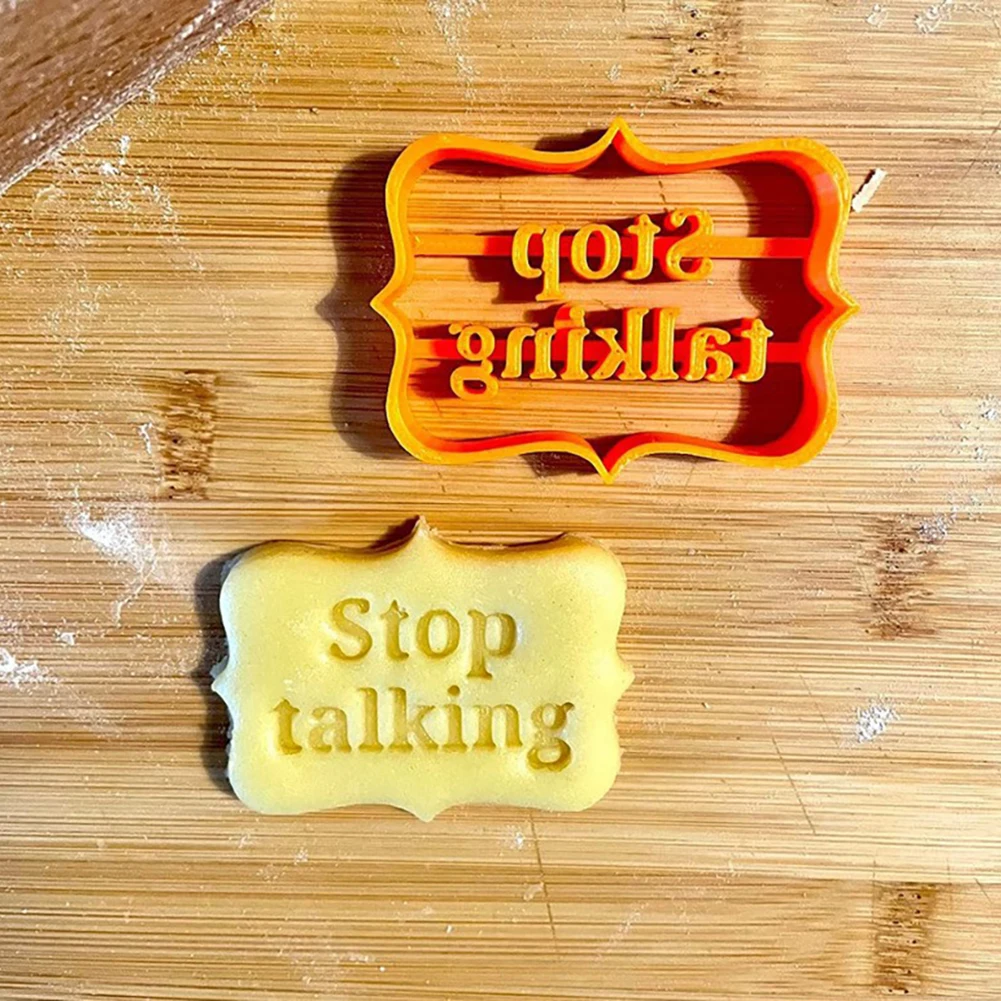 1/4Pcs Cookie Cutter Mold with Good Wish Stamp Cookies Biscuit Mold Tool for Baking Fondant Cutter Cookie 2022 Funny Phrase Mold
1/4Pcs Cookie Cutter Mold with Good Wish Stamp Cookies Biscuit Mold Tool for Baking Fondant Cutter Cookie 2022 Funny Phrase Mold