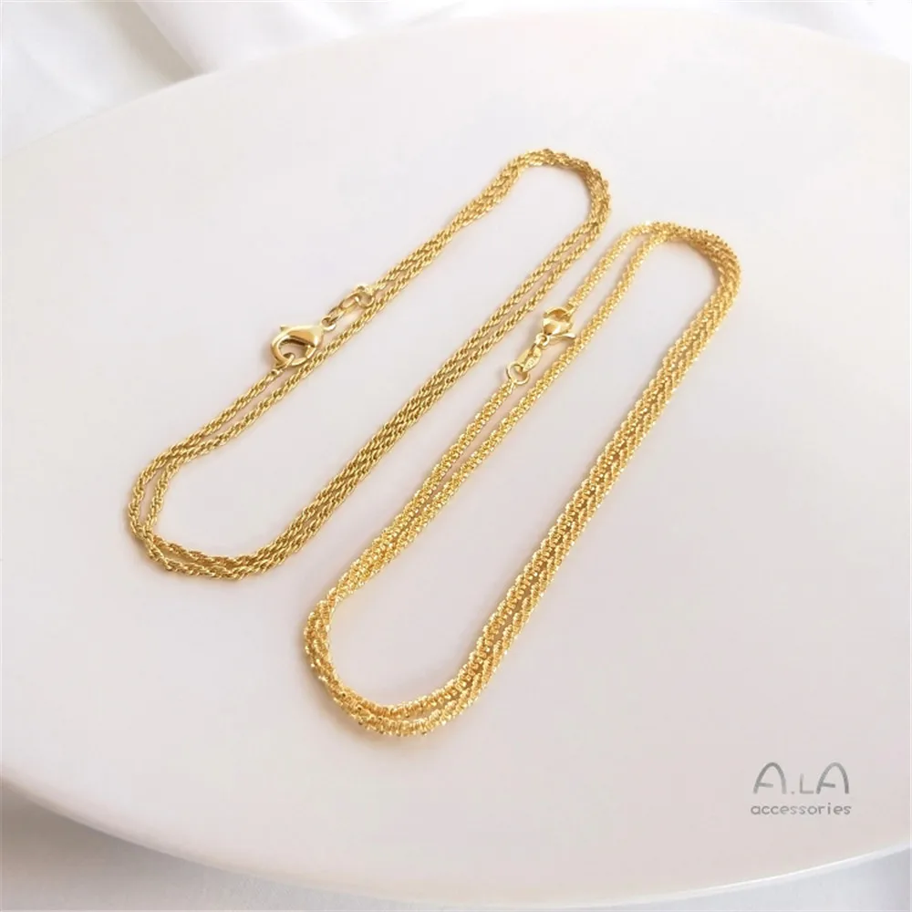 Korean copper chain plated 18K gold explosion style twist chain clavicle chain caterpillar clavicle necklace for men and women
Korean copper chain plated 18K gold explosion style twist chain clavicle chain caterpillar clavicle necklace for men and women