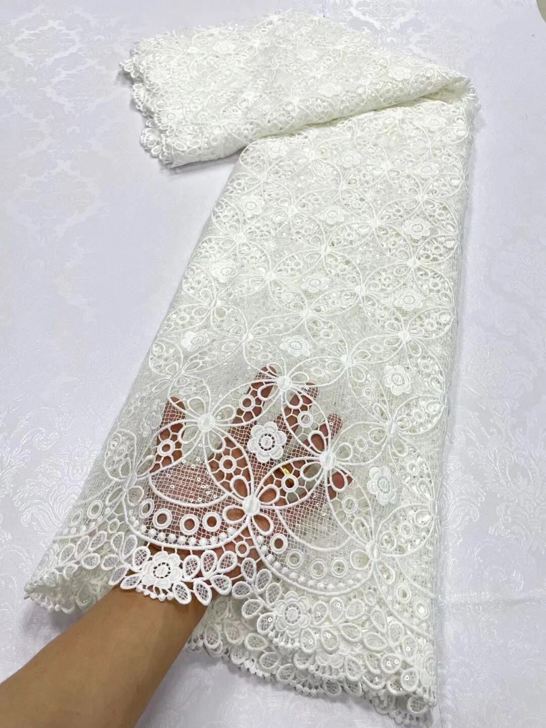 2023High Quality African Nigerian Tulle Lace Fabric Cotton Embroidery Wedding Party Dress Golden Damask Sequins 5Yard
2023High Quality African Nigerian Tulle Lace Fabric Cotton Embroidery Wedding Party Dress Golden Damask Sequins 5Yard