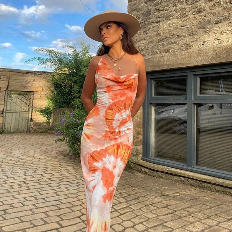 Tie Dye Print Fashion Sexy Backless Lace Up Midi Dresses Sleeveless Club Party Holiday Spaghetti Strap Sundress
Tie Dye Print Fashion Sexy Backless Lace Up Midi Dresses Sleeveless Club Party Holiday Spaghetti Strap Sundress