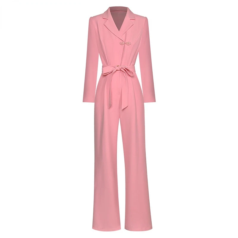 2023 Runway Luxury Designer Autumn Winter Pink Jumpsuit Women Turn-down Collar Long Sleeve Beads Office Lady Casual Bodysuit
2023 Runway Luxury Designer Autumn Winter Pink Jumpsuit Women Turn-down Collar Long Sleeve Beads Office Lady Casual Bodysuit