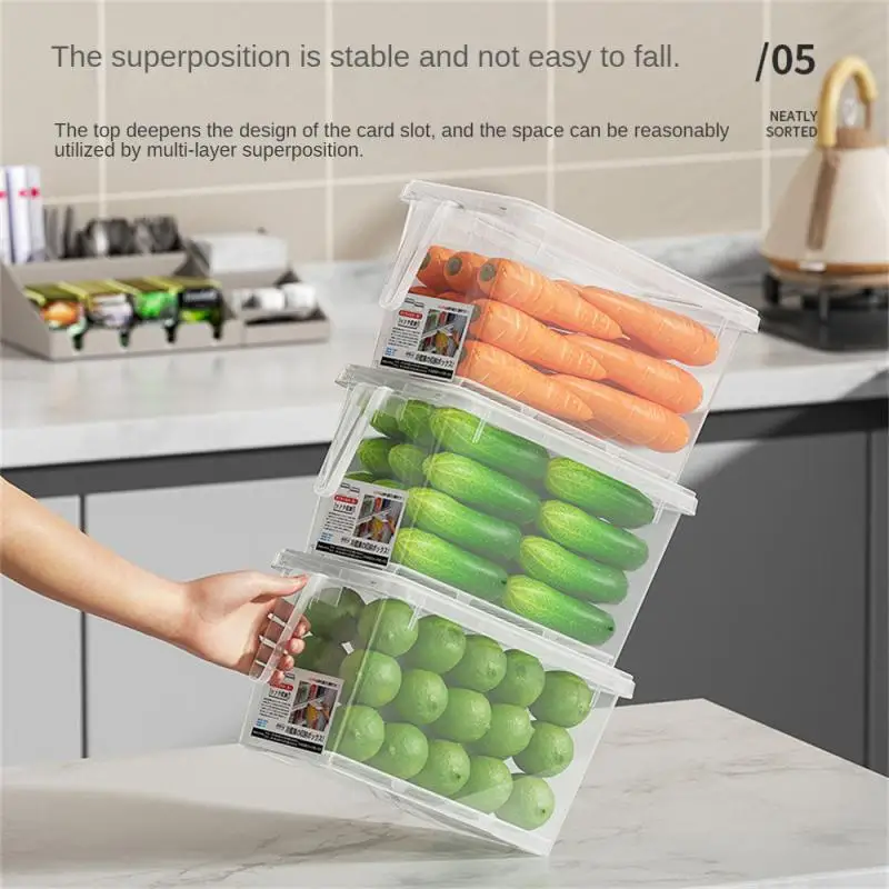 

Food Storage Box Kitchen drawer refrigerator side door storage box freezing fresh-keeping box Plastic Kitchen Organizer