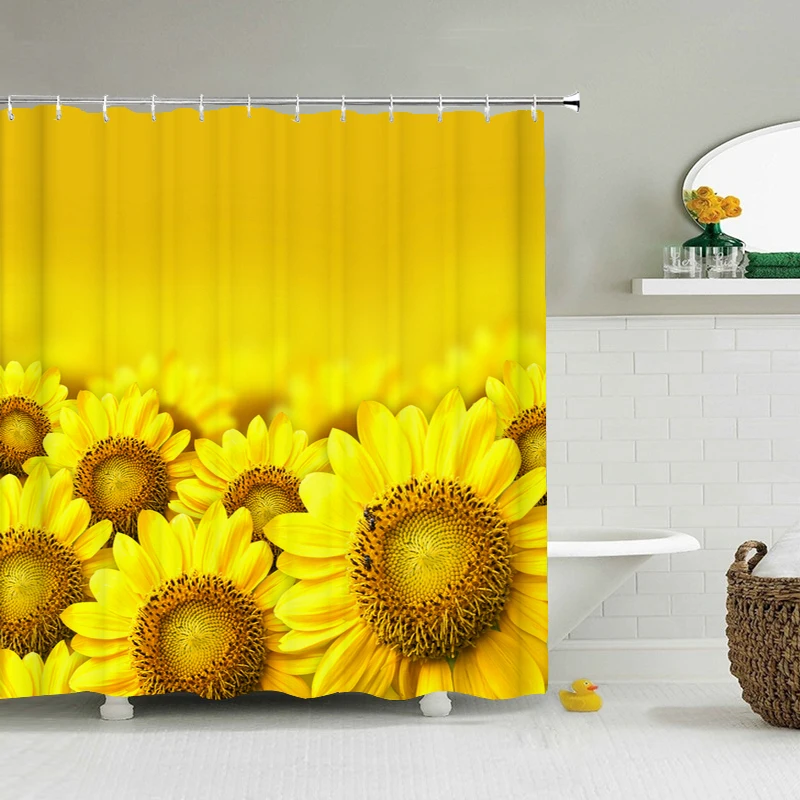 Cortinas de ducha 3d de girasoles, flores amarillas, tiburón, impermeables para baño, tela de poliéster con ganchos, decoración
Cortinas de ducha 3d de girasoles, flores amarillas, tiburón, impermeables para baño, tela de poliéster con ganchos, decoración
