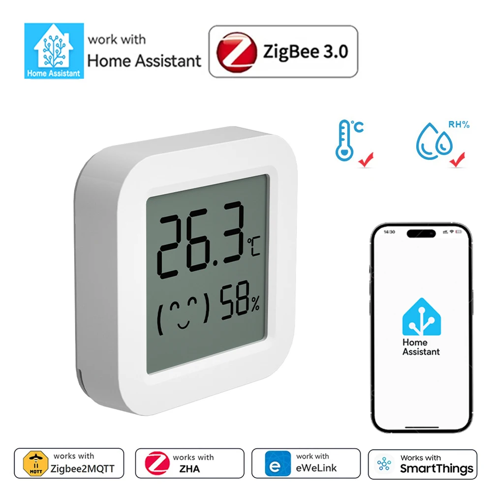 Датчик температуры и влажности Kayesmart Z2M ZHA Zigbee 3.0
Датчик температуры и влажности Kayesmart Z2M ZHA Zigbee 3.0