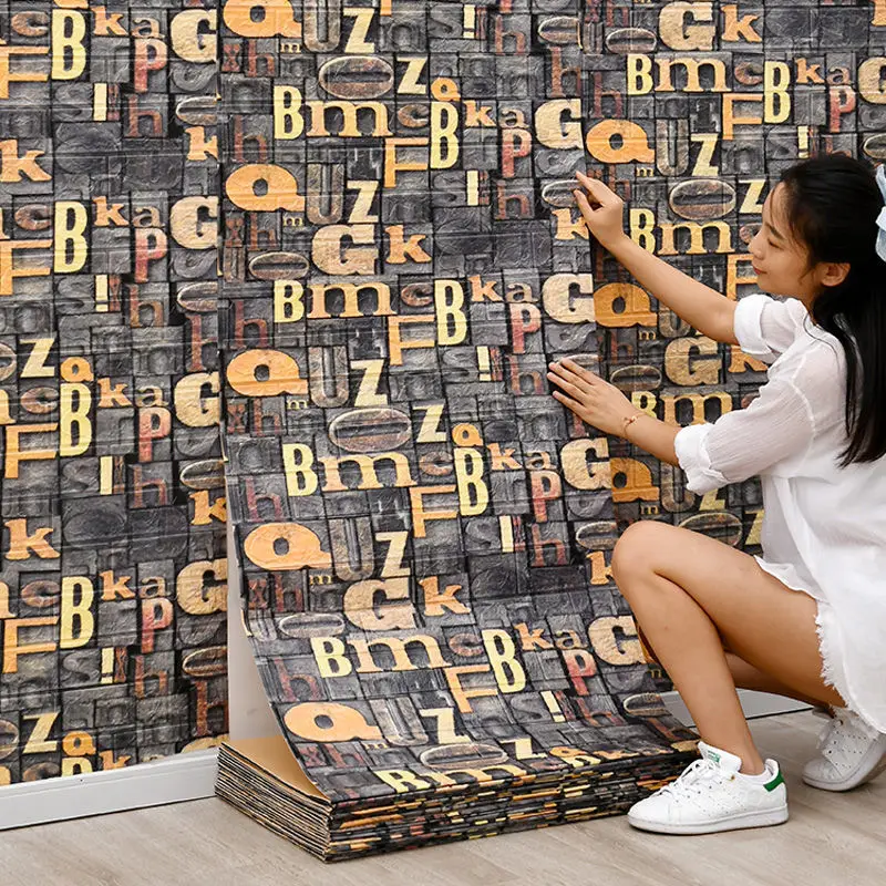 70cmx1m Continuous 3D Self-adhesive Retro Foam Brick Wallpaper Waterproof and Oil Proof Sticker for Living Room Home Decoration
70cmx1m Continuous 3D Self-adhesive Retro Foam Brick Wallpaper Waterproof and Oil Proof Sticker for Living Room Home Decoration