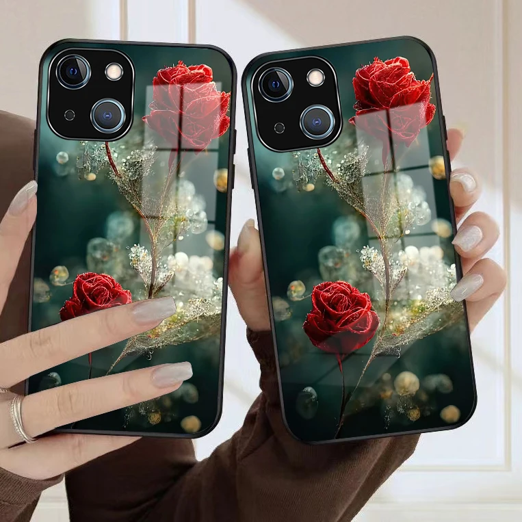 Red Rose Floral Case for Iphone 14Pro 11 13 12 Mini Pro Max XS X XR 7 8 6 6S Plus SE 2022 Luxury Tempered Glass Cover Fundas
Red Rose Floral Case for Iphone 14Pro 11 13 12 Mini Pro Max XS X XR 7 8 6 6S Plus SE 2022 Luxury Tempered Glass Cover Fundas