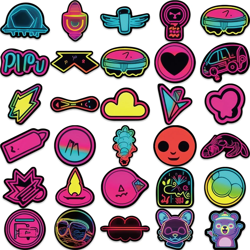 60Pcs Cute Neon Light Cartoon Graffiti Sticker Car Guitar Suitcase Album Laptop Decal Decor Phone Fridge Sticker
60Pcs Cute Neon Light Cartoon Graffiti Sticker Car Guitar Suitcase Album Laptop Decal Decor Phone Fridge Sticker