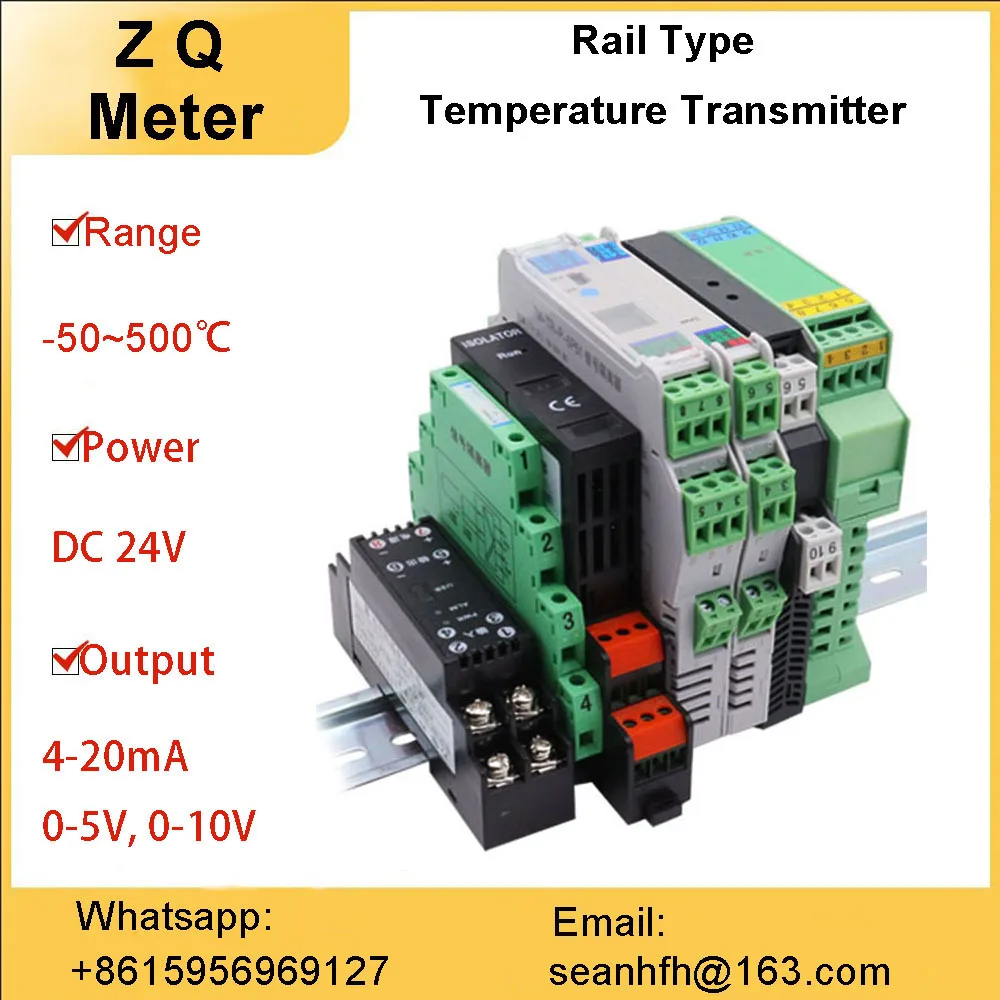 Temperature transmitter PT100 thermal resistance thermocouple 4-20ma temperature transmitter module signal isolator
Temperature transmitter PT100 thermal resistance thermocouple 4-20ma temperature transmitter module signal isolator