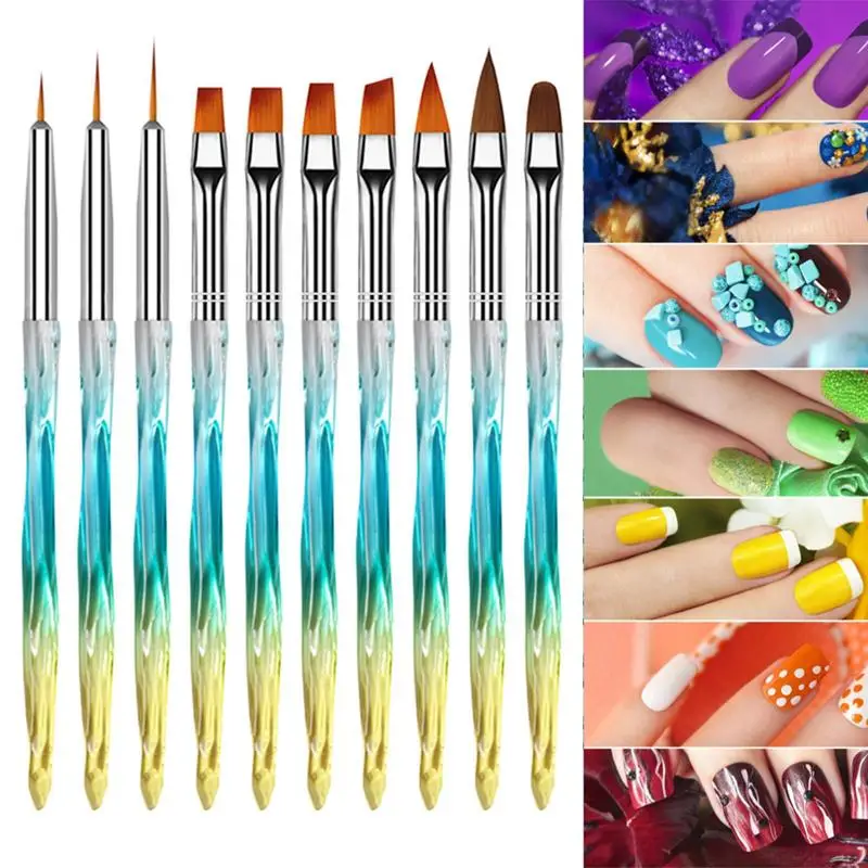 Various Nail Art Brush Set Manicure Acrylic UV Gel Liner Painting Hooking Flowers Pen Embossing Stylus Dotting Tools 10PCS
Various Nail Art Brush Set Manicure Acrylic UV Gel Liner Painting Hooking Flowers Pen Embossing Stylus Dotting Tools 10PCS