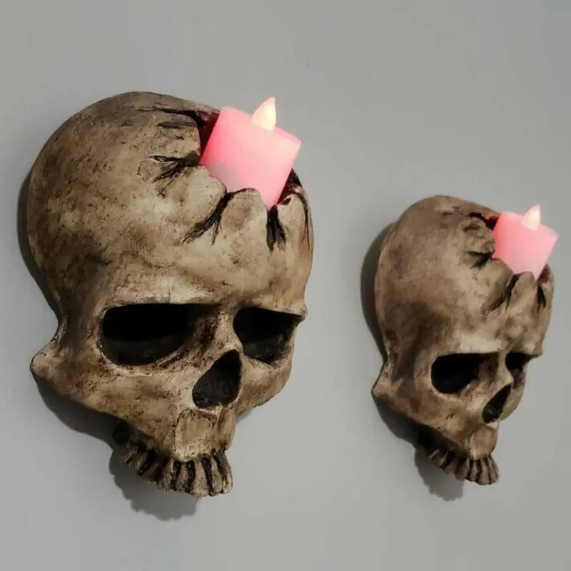 Halloween Decoration Wall Mounted Skull Candle Holder Set Skeleton Candlestick Toy Horror Scene Props Haunted House Decor
Halloween Decoration Wall Mounted Skull Candle Holder Set Skeleton Candlestick Toy Horror Scene Props Haunted House Decor