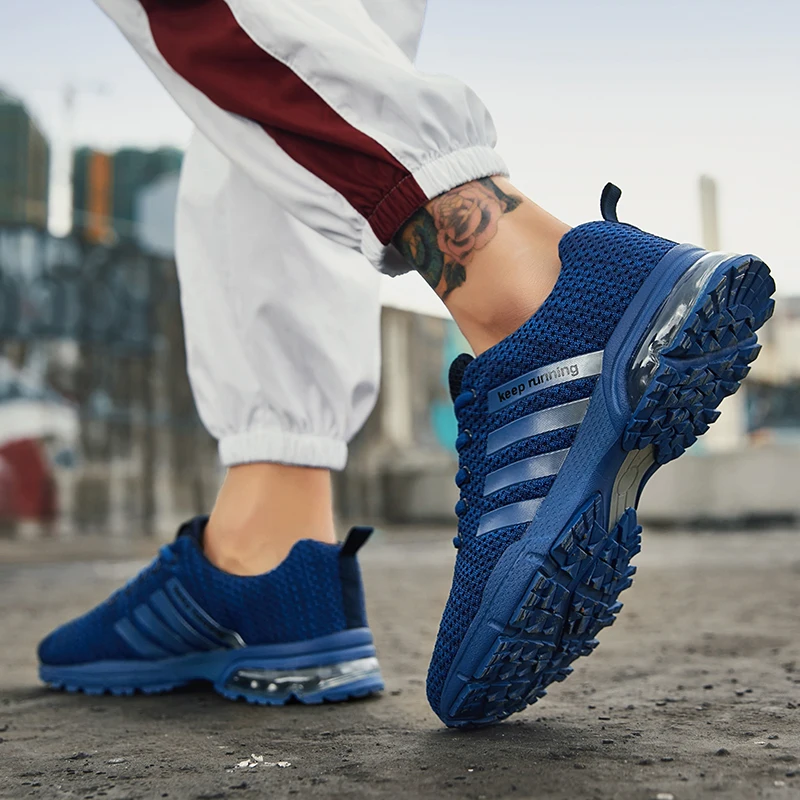Мужская повседневная спортивная обувь, дышащие кроссовки с воздушной подушкой, кроссовки для бега
Мужская повседневная спортивная обувь, дышащие кроссовки с воздушной подушкой, кроссовки для бега