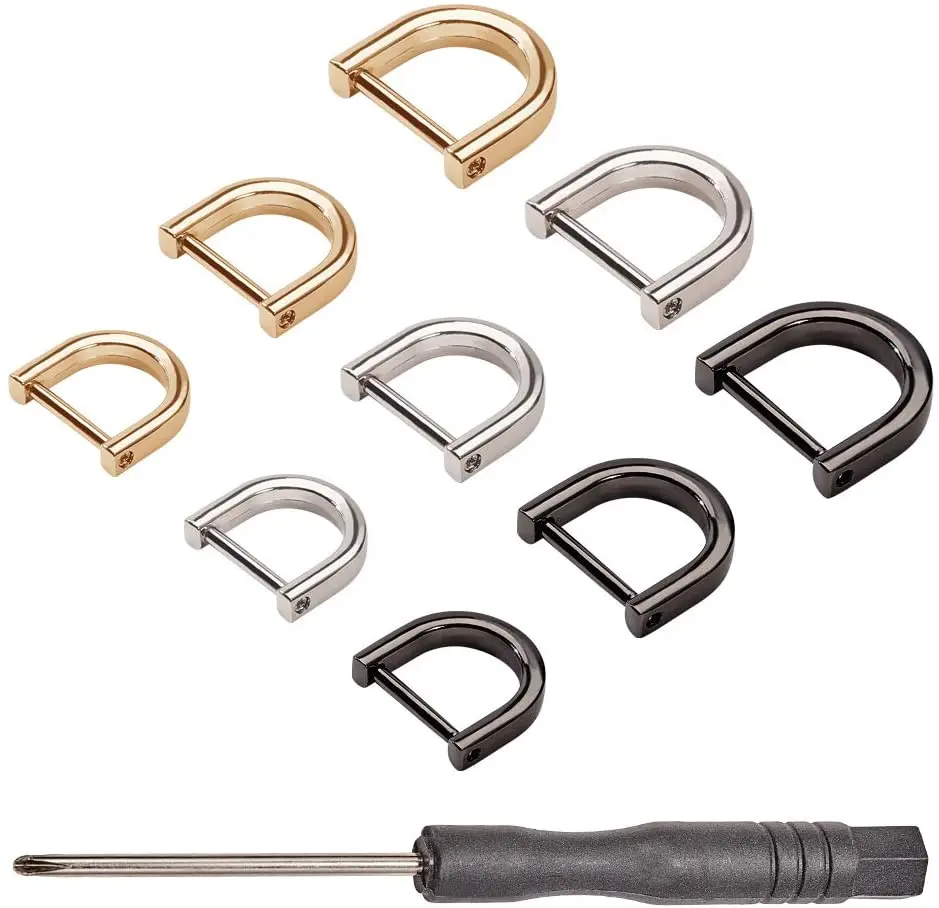 18PCS 3 Size D-Rings Screw in Shackle D-Rings with Closing Screw Shackle Key Holder Horseshoe U Shape Dee Ring with Screwdriver
18PCS 3 Size D-Rings Screw in Shackle D-Rings with Closing Screw Shackle Key Holder Horseshoe U Shape Dee Ring with Screwdriver