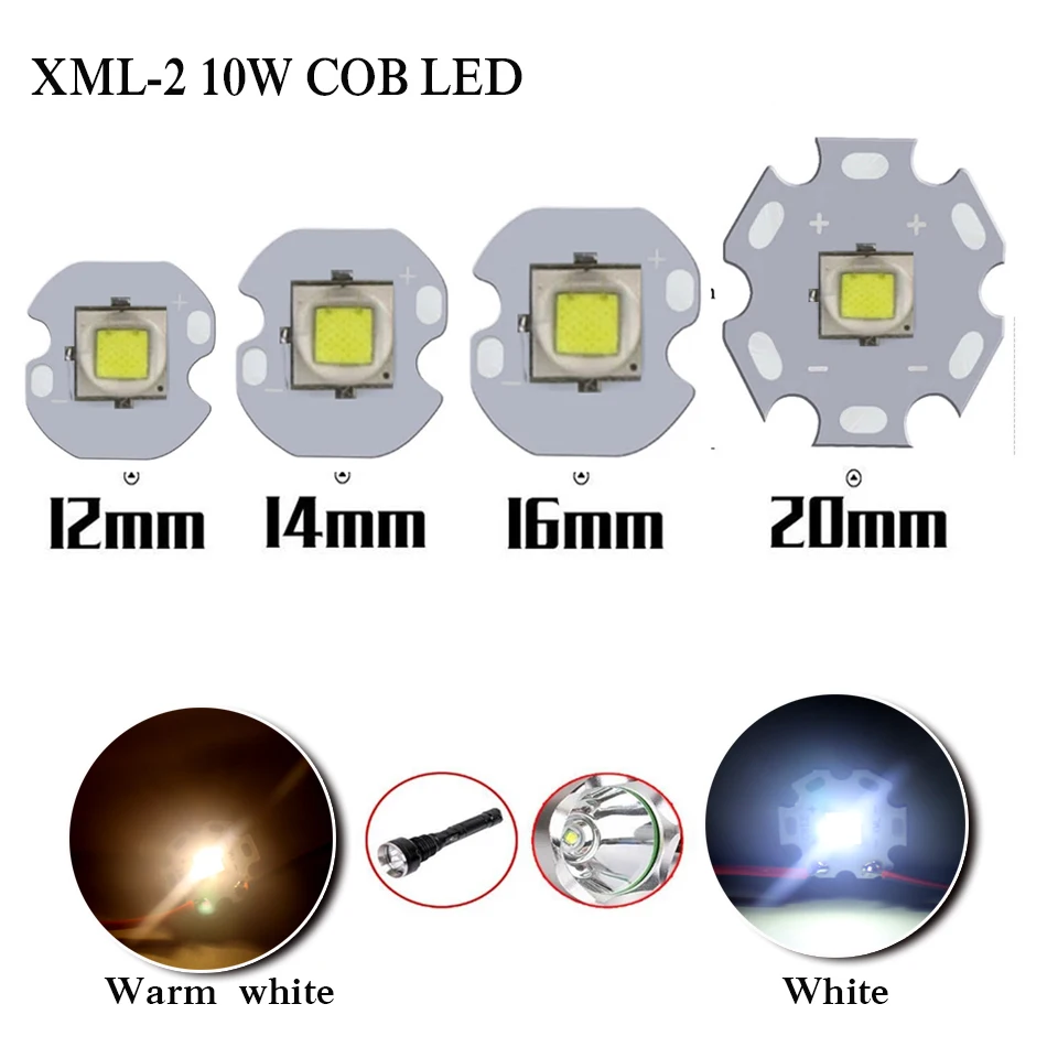 XML XML-2 T6 LED 10W WHITE /warm white High Power LED Emitter with 12mm 14mm 16mm 20mm PCB for DIY
XML XML-2 T6 LED 10W WHITE /warm white High Power LED Emitter with 12mm 14mm 16mm 20mm PCB for DIY