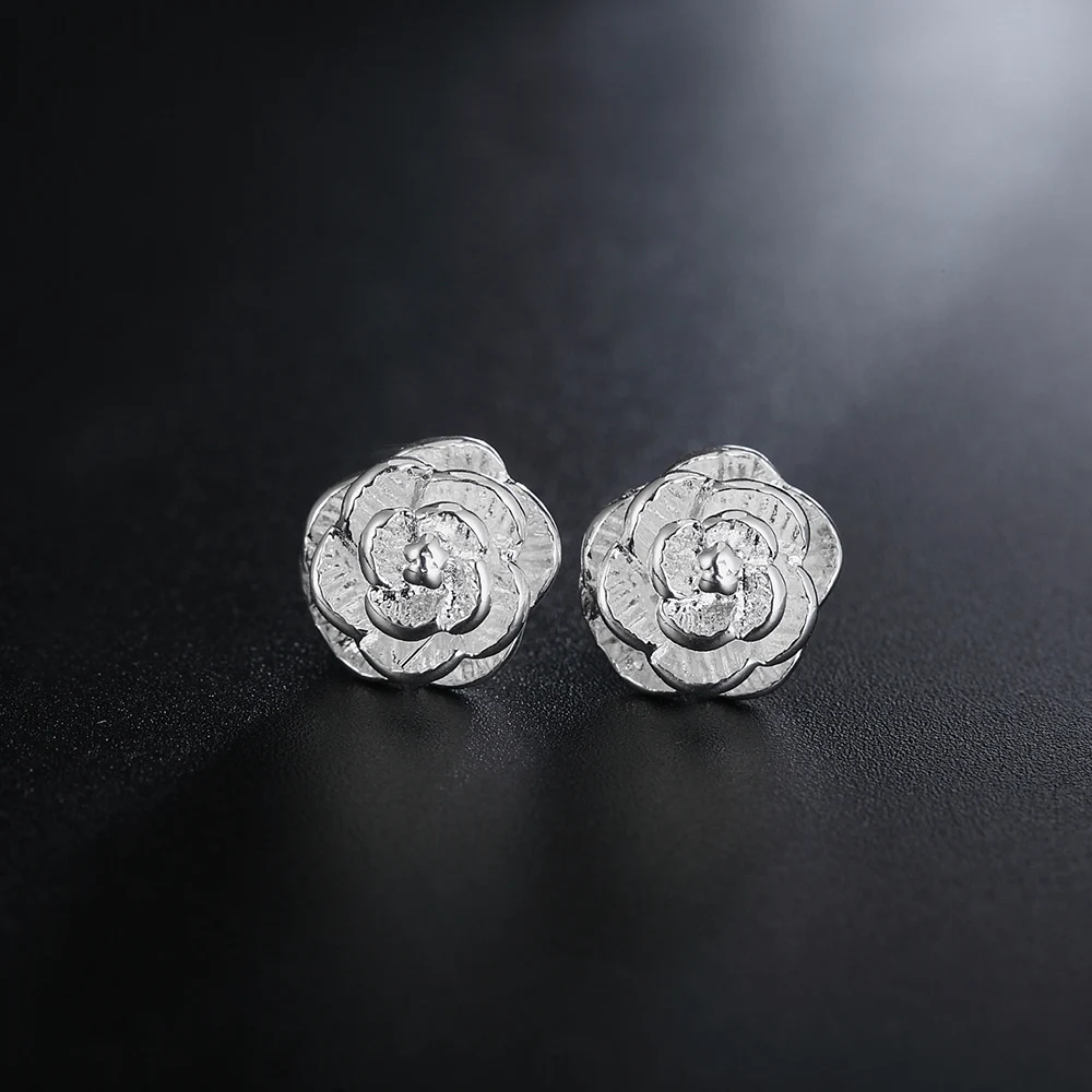 Fine Flower bud 925 Sterling Silver Earring stud for Women Fashion Birthday Gifts classic party wedding Jewelry
Fine Flower bud 925 Sterling Silver Earring stud for Women Fashion Birthday Gifts classic party wedding Jewelry