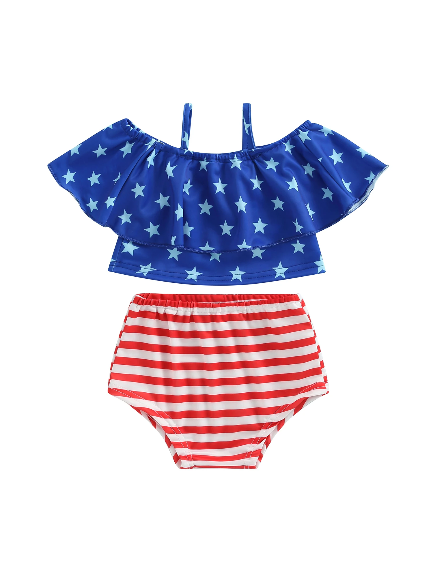 4th of July Baby Girl Swimsuit 2 Pieces Swimwear USA Flag Tankini One Shoulder Ruffles Tops Shorts Bathing Suit
4th of July Baby Girl Swimsuit 2 Pieces Swimwear USA Flag Tankini One Shoulder Ruffles Tops Shorts Bathing Suit