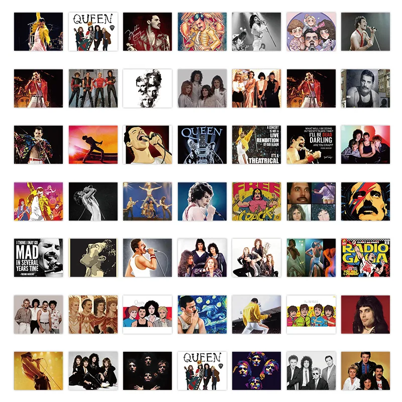 Водостойкие богемные наклейки Rhapsody QUEEN Freddie Mercury 10/52 шт., наклейки «сделай сам» для скейтборда, ноутбука, багажа, окна, стены
Водостойкие богемные наклейки Rhapsody QUEEN Freddie Mercury 10/52 шт., наклейки «сделай сам» для скейтборда, ноутбука, багажа, окна, стены