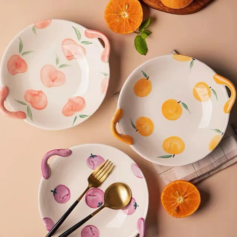 Double Ear Fruit Plates Japanese Ceramic Household Lovely Printing Baking Plate Special Creative Tableware For Microwave Oven
Double Ear Fruit Plates Japanese Ceramic Household Lovely Printing Baking Plate Special Creative Tableware For Microwave Oven