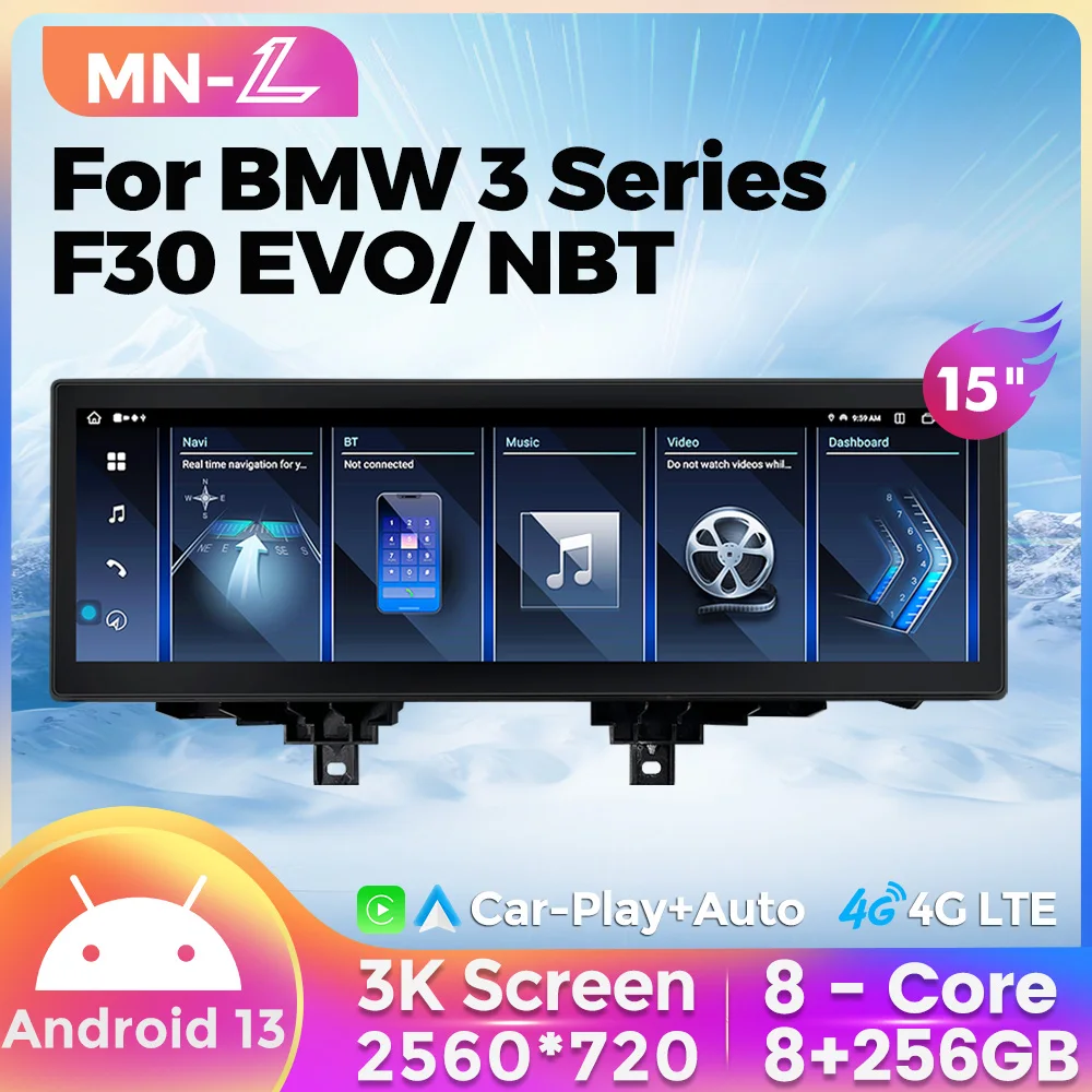 Новейший автомобильный радиоприемник на Android, 15 дюймов, 3K, экран для BMW серии 3, F30, NBT, EVO, GPS-навигация, плеер, беспроводная Carpaly Auto 360 °, панорама
Новейший автомобильный радиоприемник на Android, 15 дюймов, 3K, экран для BMW серии 3, F30, NBT, EVO, GPS-навигация, плеер, беспроводная Carpaly Auto 360 °, панорама