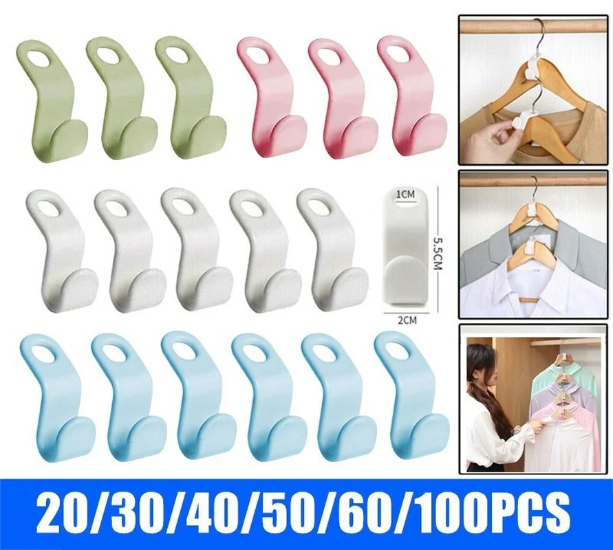 100pcs Multi-function Hook Clothes Hanger Connect Hooks Folding Storage Wardrobe Hanging Hanger Connection Hook Organzier Hook
100pcs Multi-function Hook Clothes Hanger Connect Hooks Folding Storage Wardrobe Hanging Hanger Connection Hook Organzier Hook