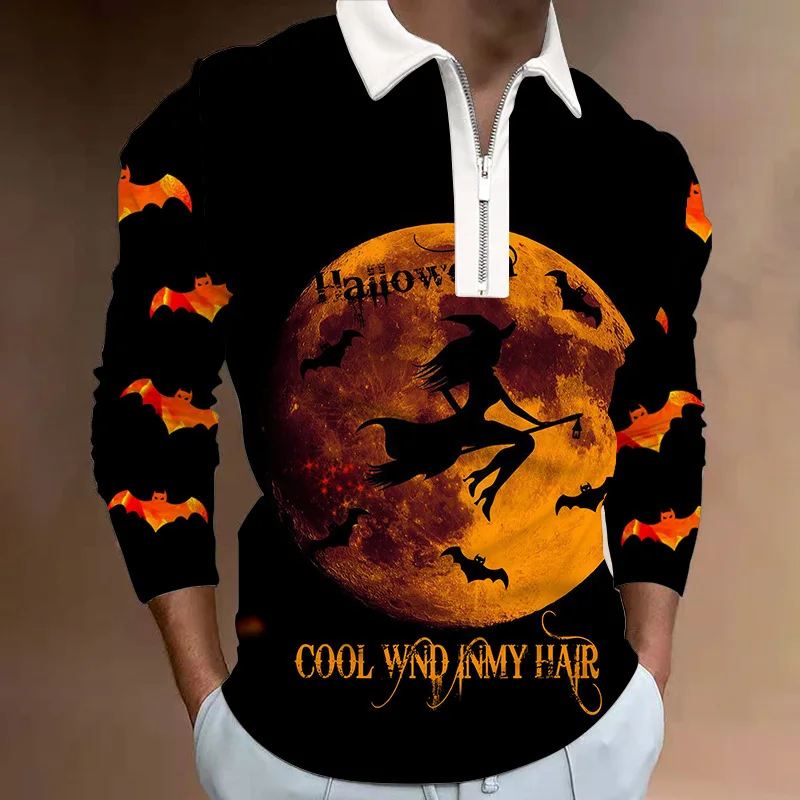 S-5XL Men's Casual Autumn Long Sleeve Polo Shirts Men Male Zip Tee Shirt Halloween Men Tops Street Golf Clothing Clothes For Men
S-5XL Men's Casual Autumn Long Sleeve Polo Shirts Men Male Zip Tee Shirt Halloween Men Tops Street Golf Clothing Clothes For Men