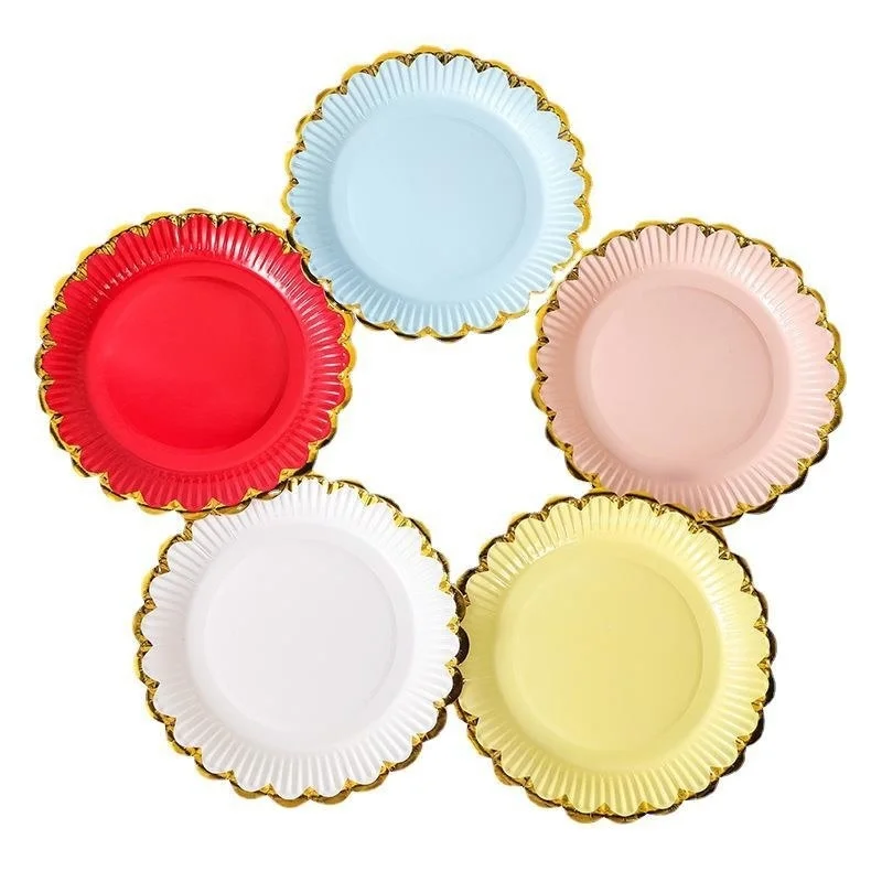 10pcs 7 inch bronzing lace paper plate disposable plate party scene decoration cake display solid color paper plate wholesale
10pcs 7 inch bronzing lace paper plate disposable plate party scene decoration cake display solid color paper plate wholesale