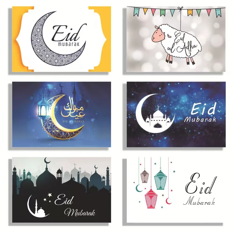 6Pcs Eid Mubarak Invitation Cards with Envelope and Seal Sticker Ramadan Gift Decorations Card Islamic Muslim Eid Decor 2022
6Pcs Eid Mubarak Invitation Cards with Envelope and Seal Sticker Ramadan Gift Decorations Card Islamic Muslim Eid Decor 2022